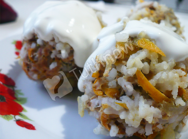 Мясные шарики с рисом «Ёжики»
