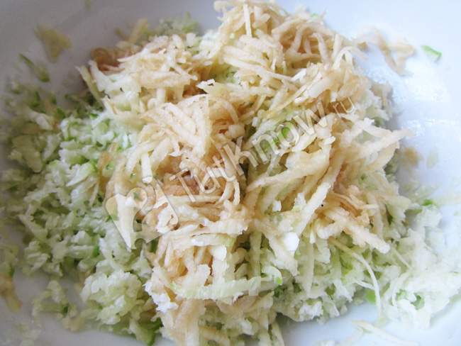 Салат из зелёной редьки шаг 2
