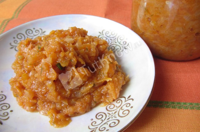 Кабачковая икра с морковью, рецепт на зиму