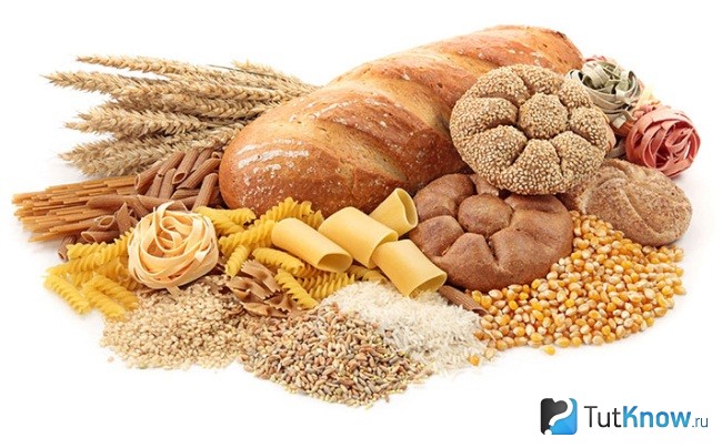Хлеб и зерновые продукты богатые гликогеном