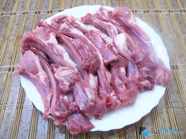 Нарезанные ребра