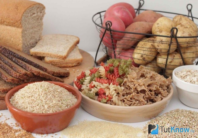 Продукты с высоким содержанием углеводов