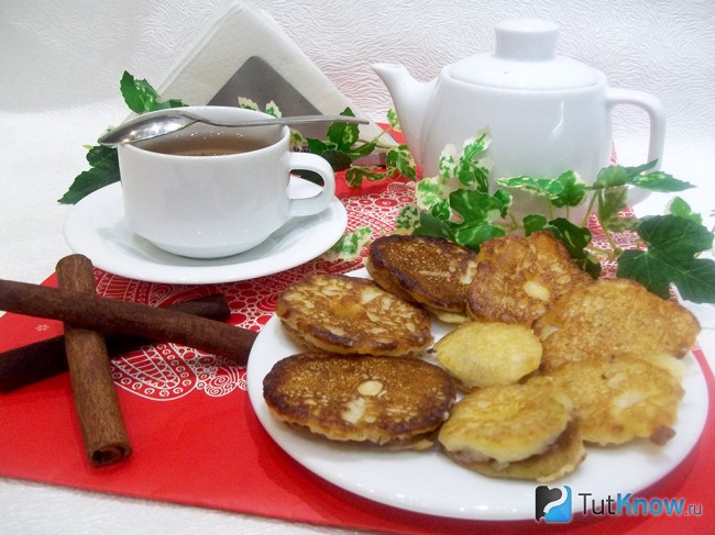 Приготовленные груши в кляре