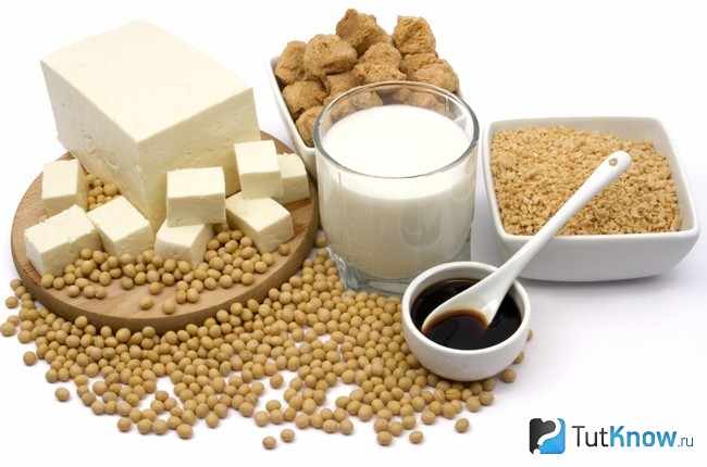Соевые бобы и продукты с содержанием сои