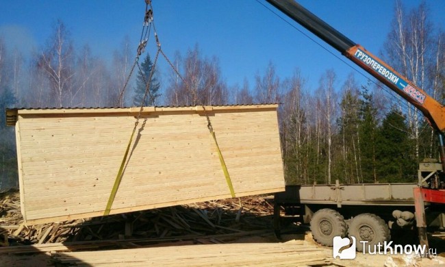 Установка вагончика