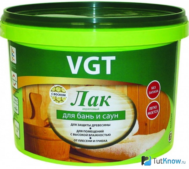 Акриловый лак для бани VGT