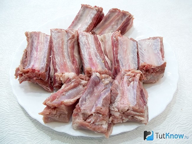 Ребрышки нарезаны