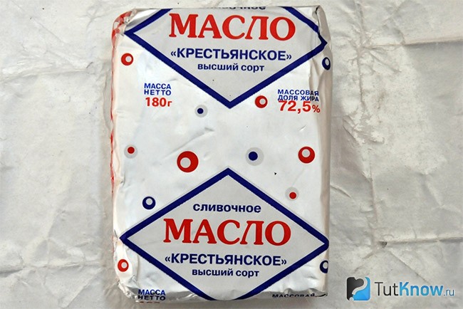 Масло сливочное Крестьянское