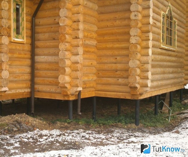 Восстановление фундамента под старой баней