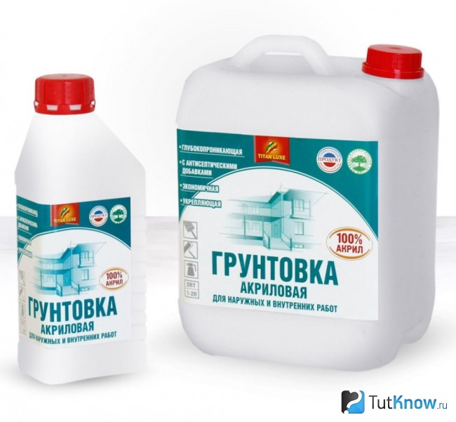 Акриловая грунтовка для потолка