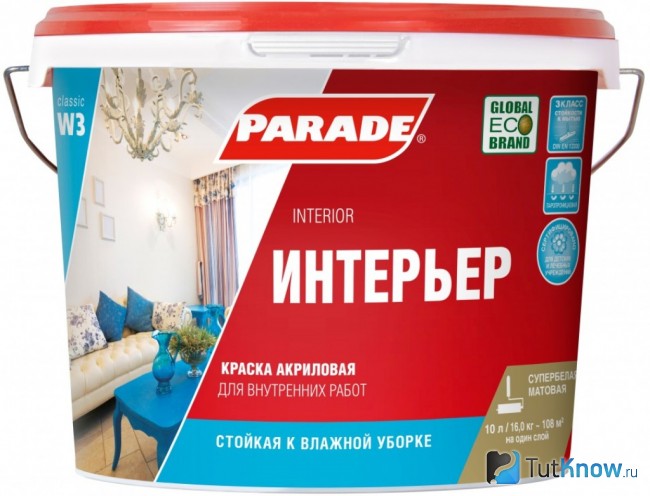 Акриловая краска для окрашивания потолка