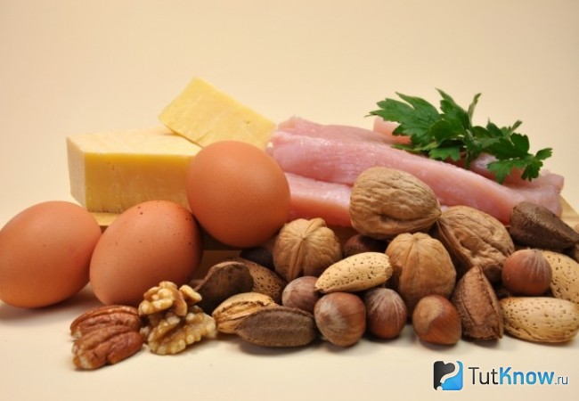 Продукты, содержащие белок