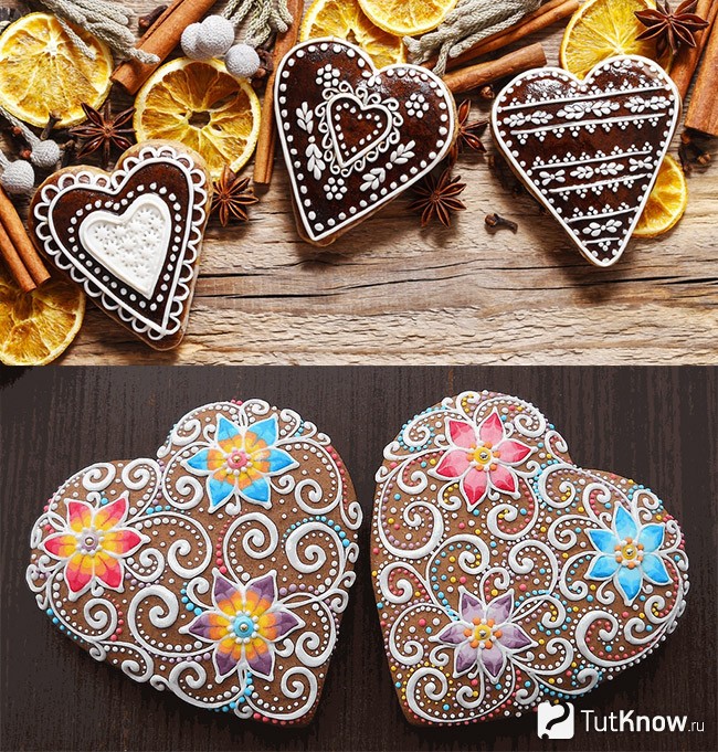 Медовые пряники с узорами