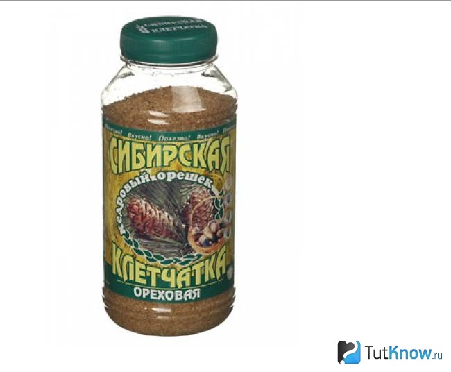 Производственная сибирская ореховая клетчатка