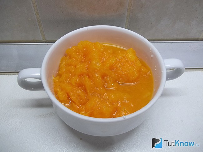 Приготовлено тыквенное пюре