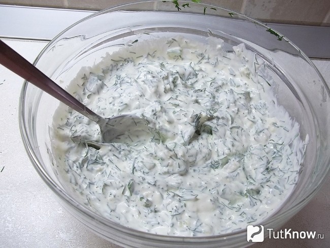 Все продукты перемешаны