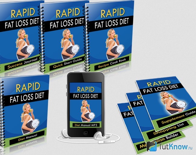 Серия книг и журналов о программе питания Rapid Fat Loss