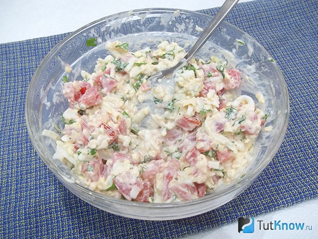 Все продукты перемешаны