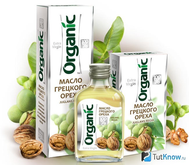 Ореховое масло в упаковке