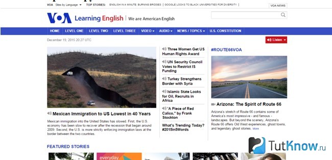 Обучающие новости от Learnenglish.voanews