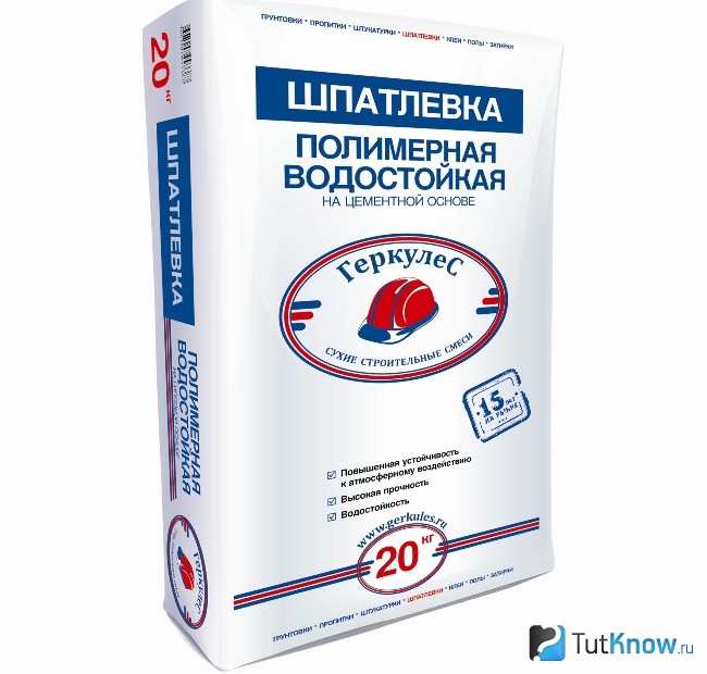 Шпатлевка водостойкая