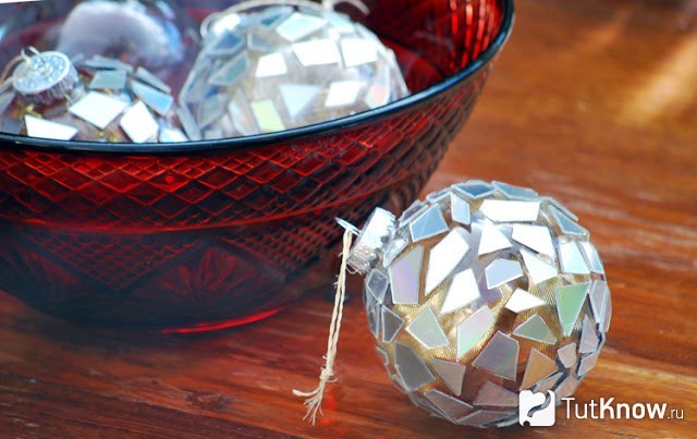 Елочное украшение из старого СД диска