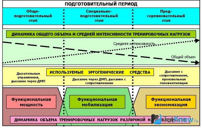 Таблица подготовительного этапа тренировки