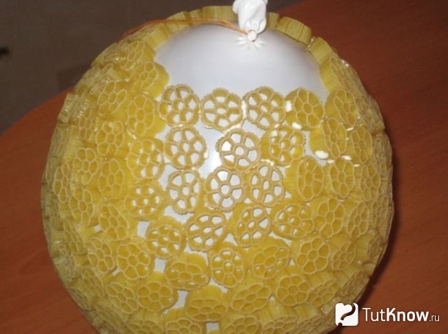 Изготовление чайника из макарон