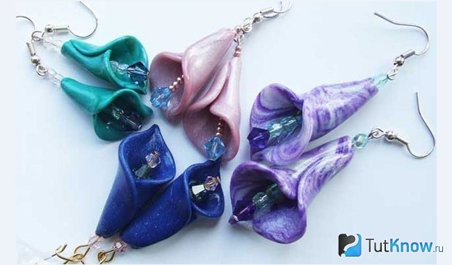 Серьги из полимерной глины