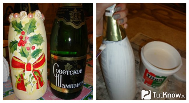 Материалы для декупажа бутылки