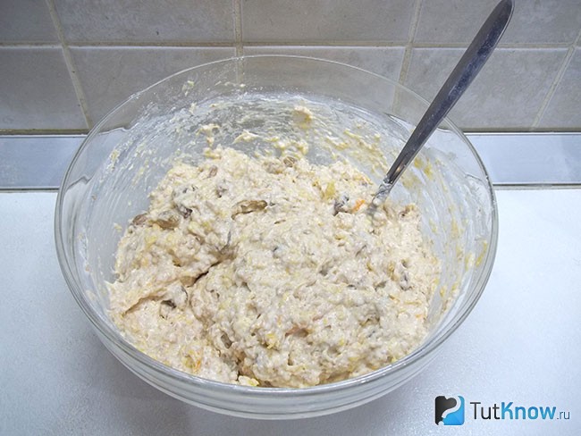 Продукты вымешаны