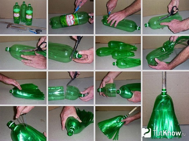 Создание метлы из бутылки