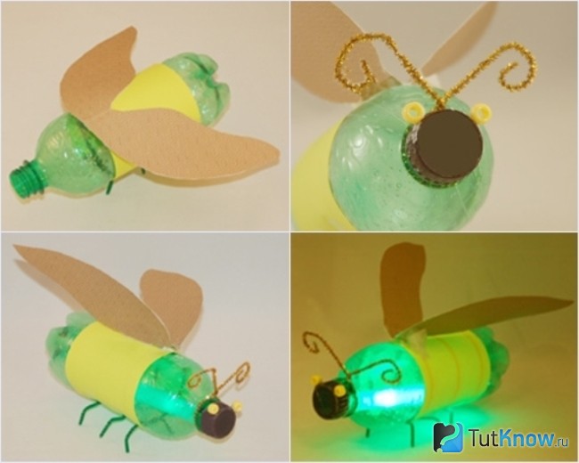 Светлячок из пластиковой бутылки