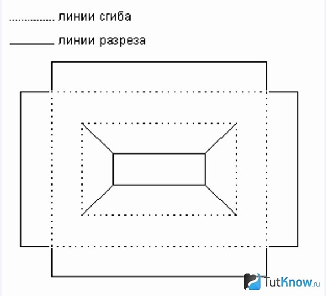 Чертеж картонной рамки