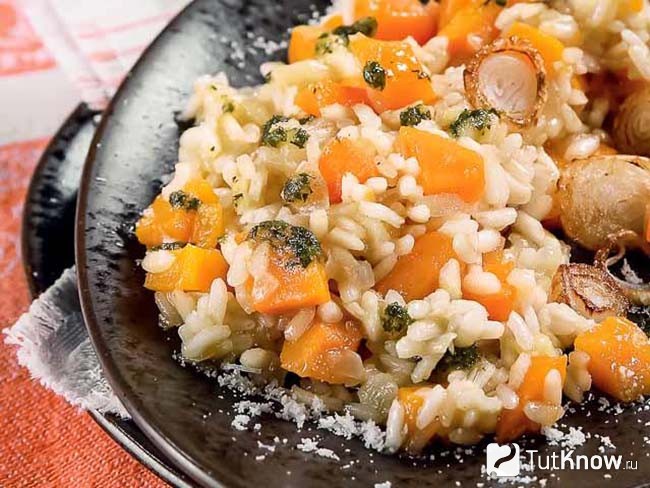 Ризотто с тыквой и курицей