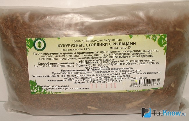 Высушенные кукурузные столбики с рыльцами