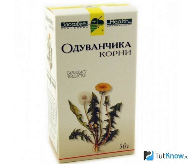 Аптечные корни одуванчика в упаковке