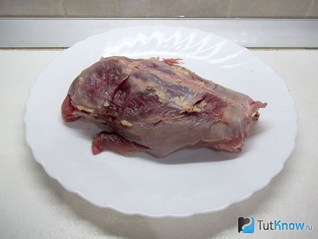 Мясо вымыто и вычищено
