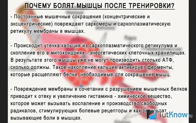 Причины болей после тренировки