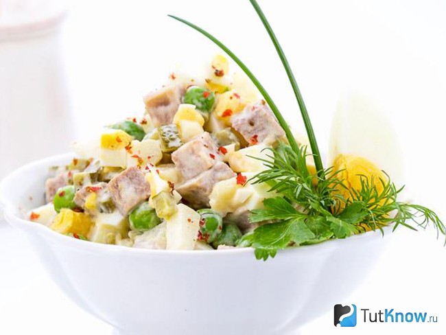 Картофельный салат с овощами