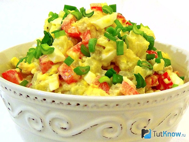 Салат с картофелем и морковью