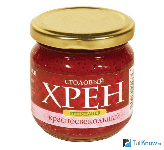Столовый хрен в баночке
