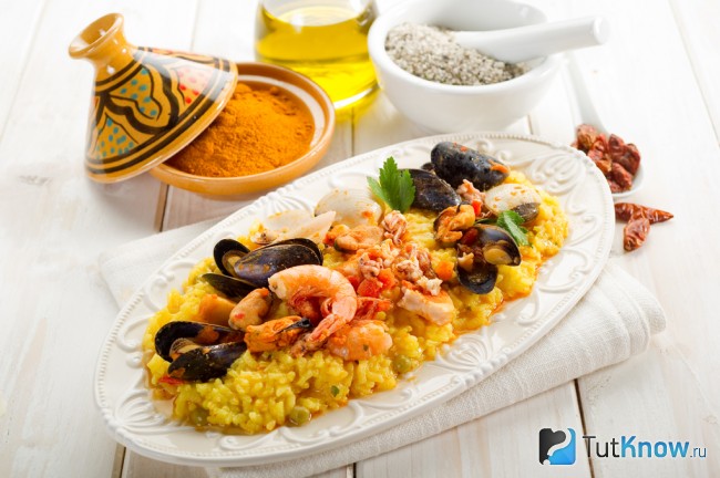 Плов с морепродуктами