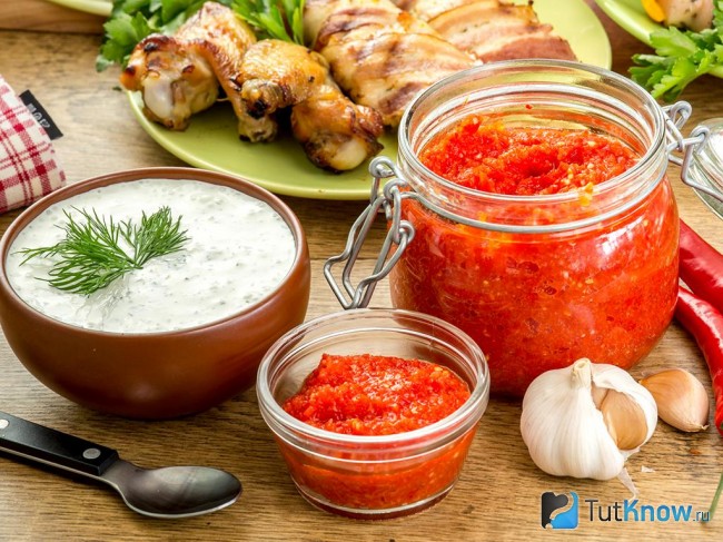 Соус к шашлыку из томатов и чеснока