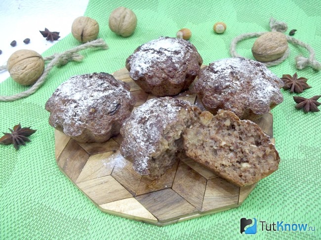 Готовые маффины из гречневой каши