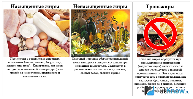 Таблица жиров