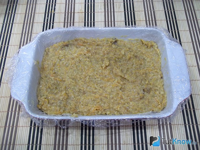 Готовые продукты выложены в форму