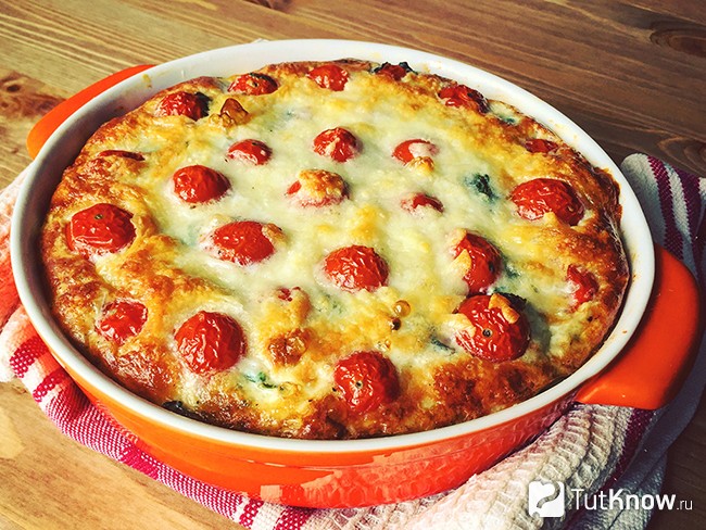 Запеканка с помидорами