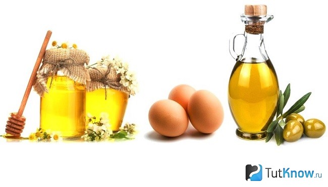 Ингредиенты для маски на основе яичного желтка