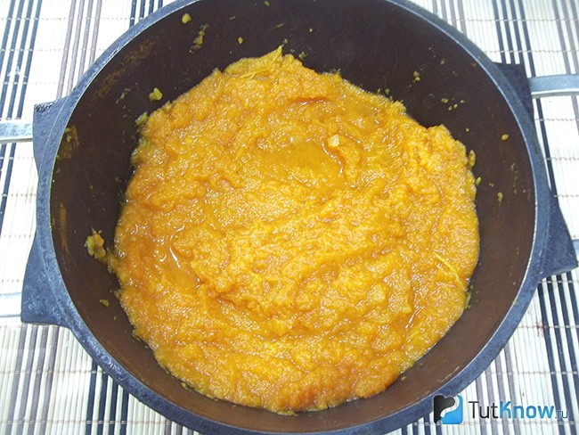 Тыква отварена и пюрирована